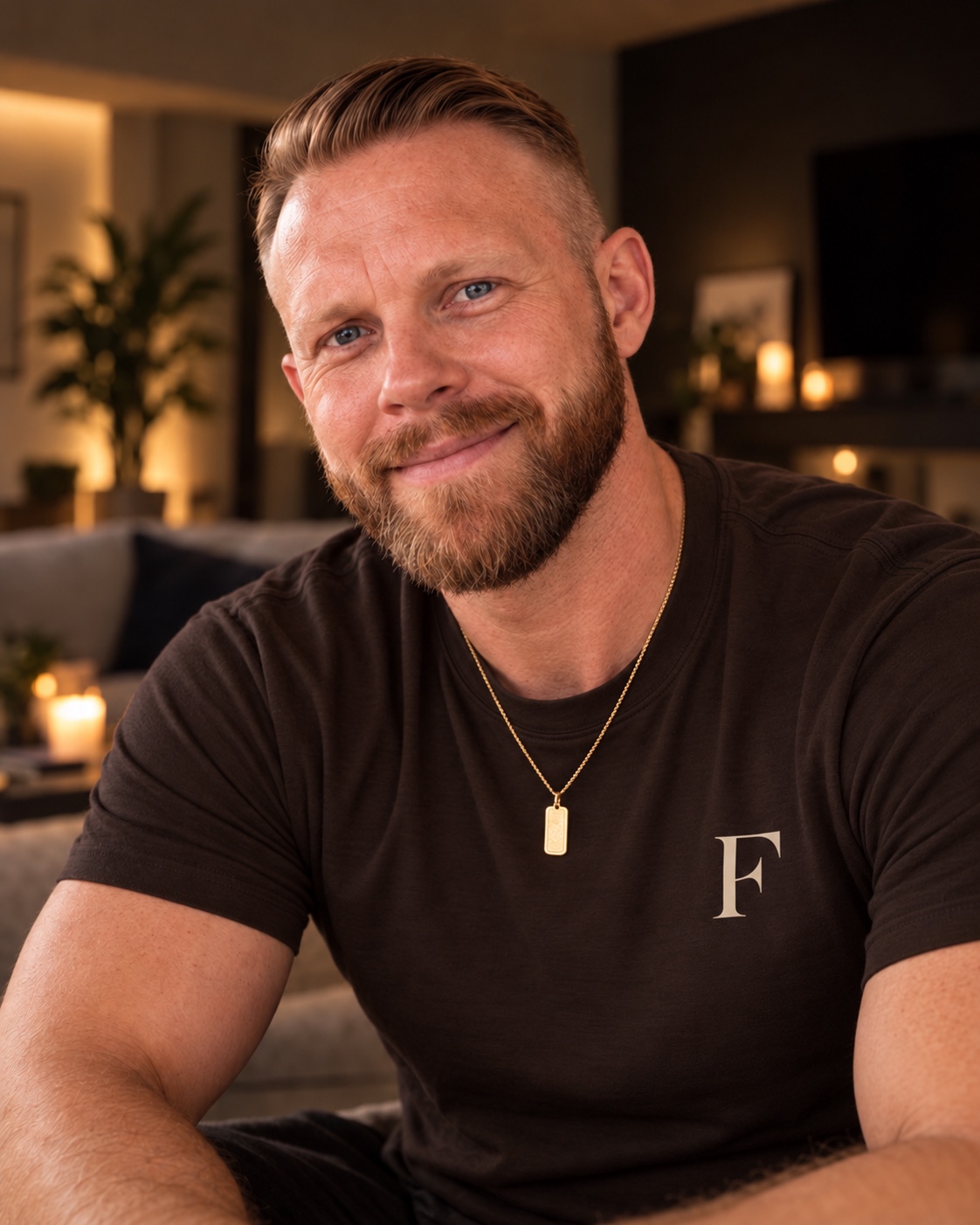 Chef Joshua Jones wearing his Fable shirt